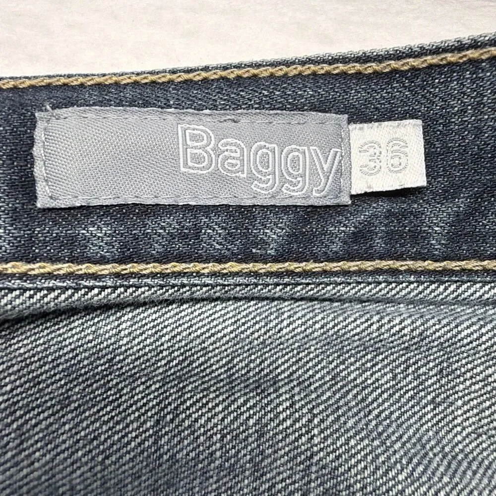 Vintage 90s Levis SilverTab Baggy Jeans Faded Blue Denim Skater Men's 36x33